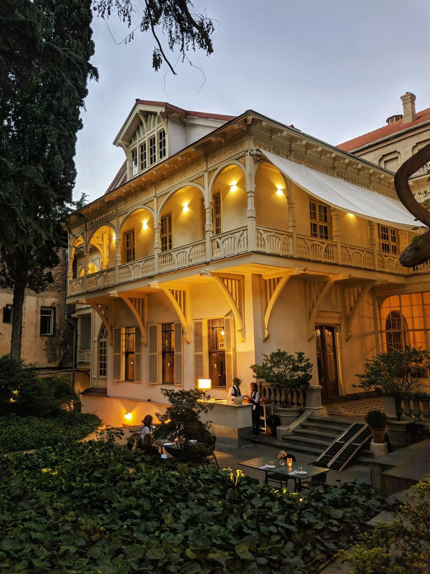 In the heart of Old Tbilisi, Restaurant in the garden of Writers house.